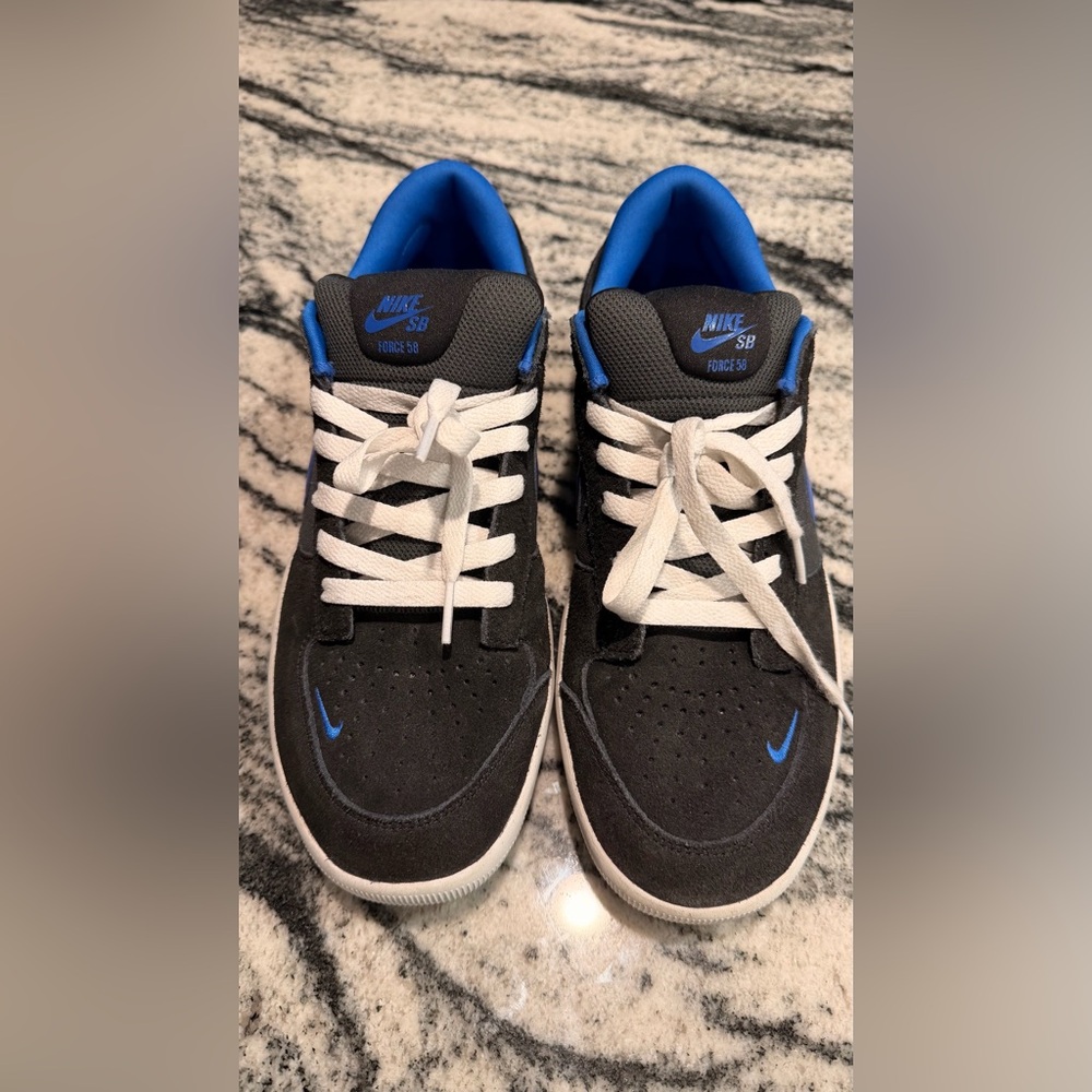 Nike SB Force 58 Black with Blue Accents Sneakers